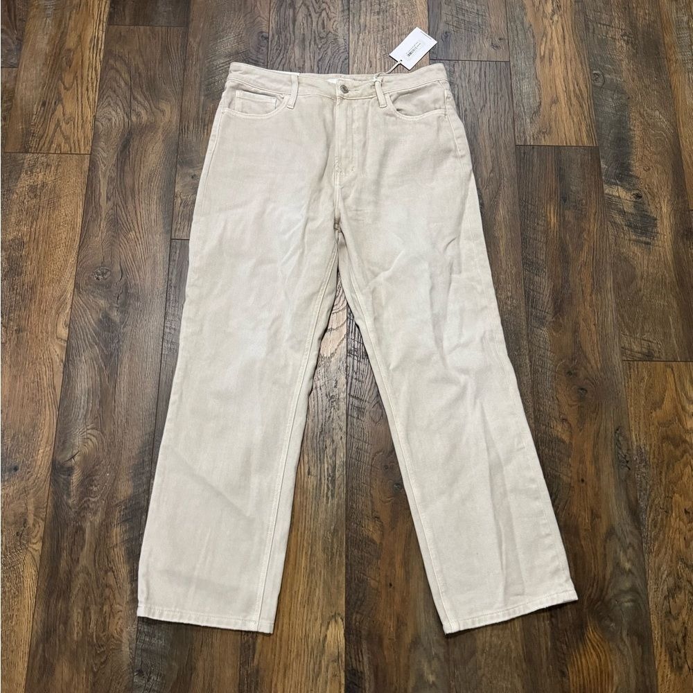 VERVET BY FLYING MONKEY Cream Straight Leg Jeans Sz waist 30. Like new.
